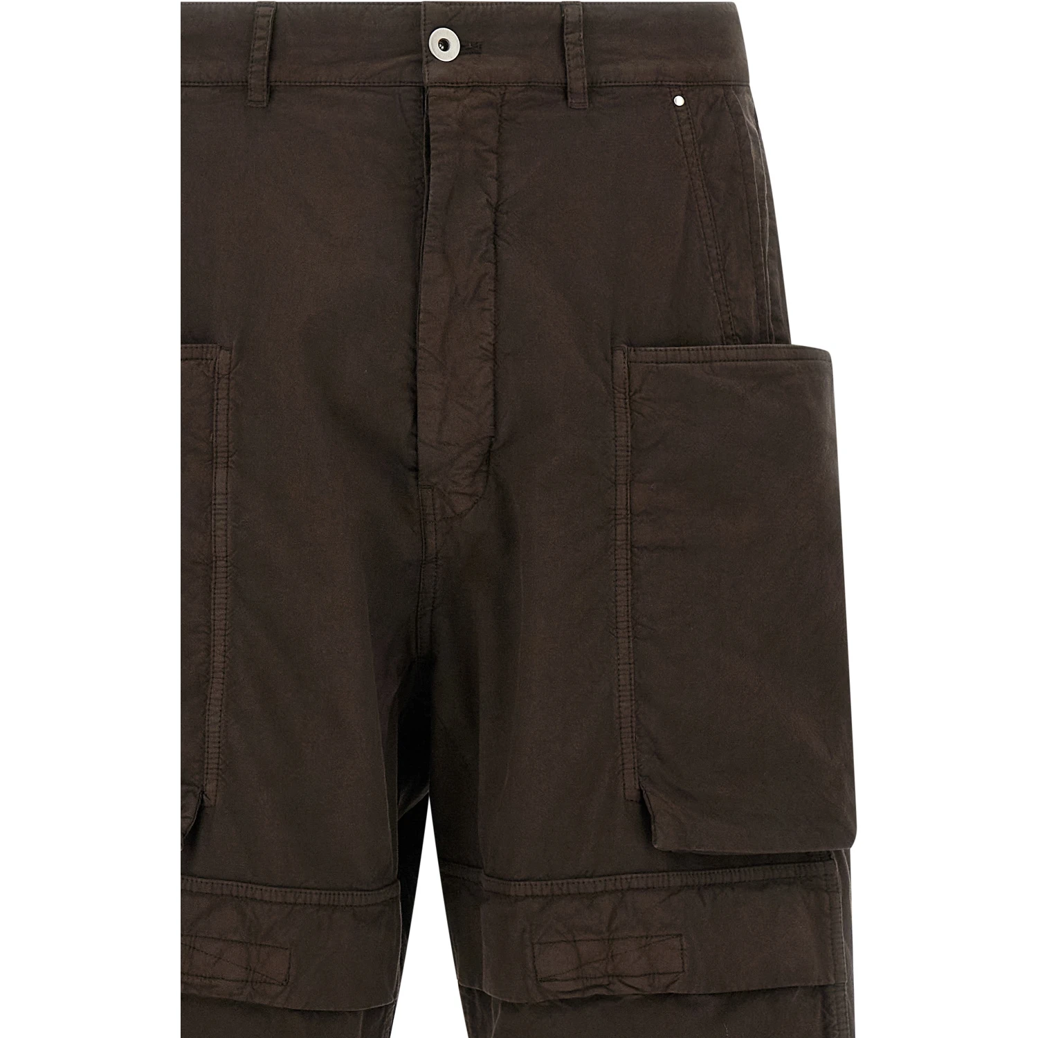 Brown Cotton Cargo Pants