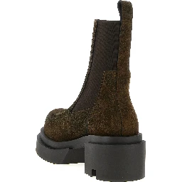 Brown Bovine Leather Chelsea Boots