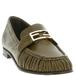 Bicolor Lamb Leather Slip-On Loafers