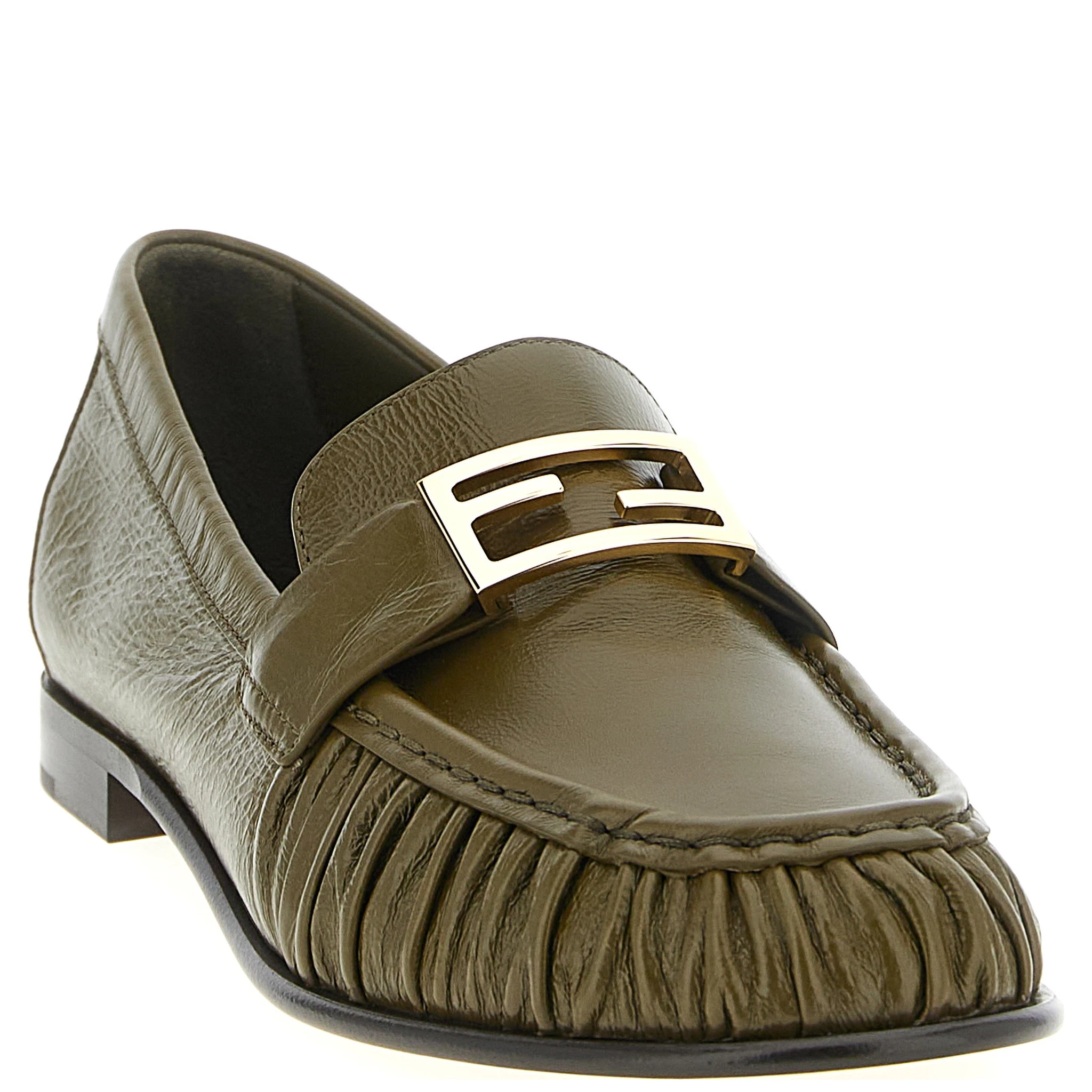 Bicolor Lamb Leather Slip-On Loafers