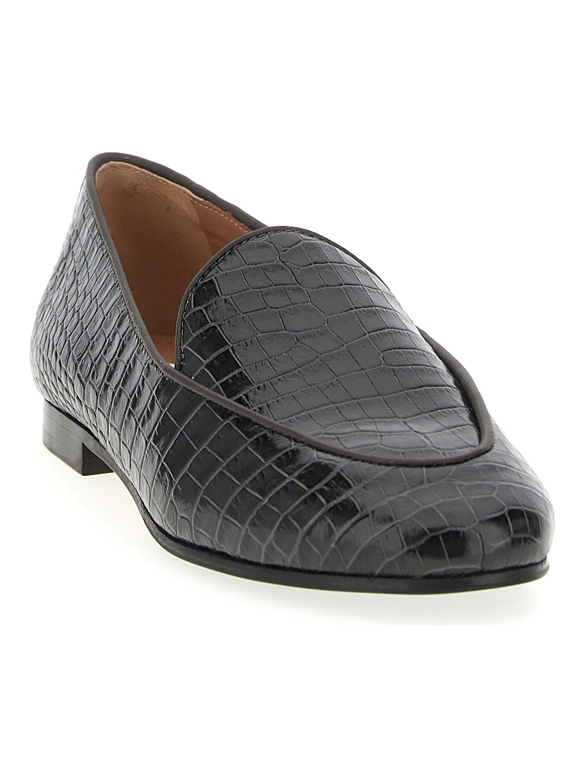 Black Calfskin Slip-On Loafers