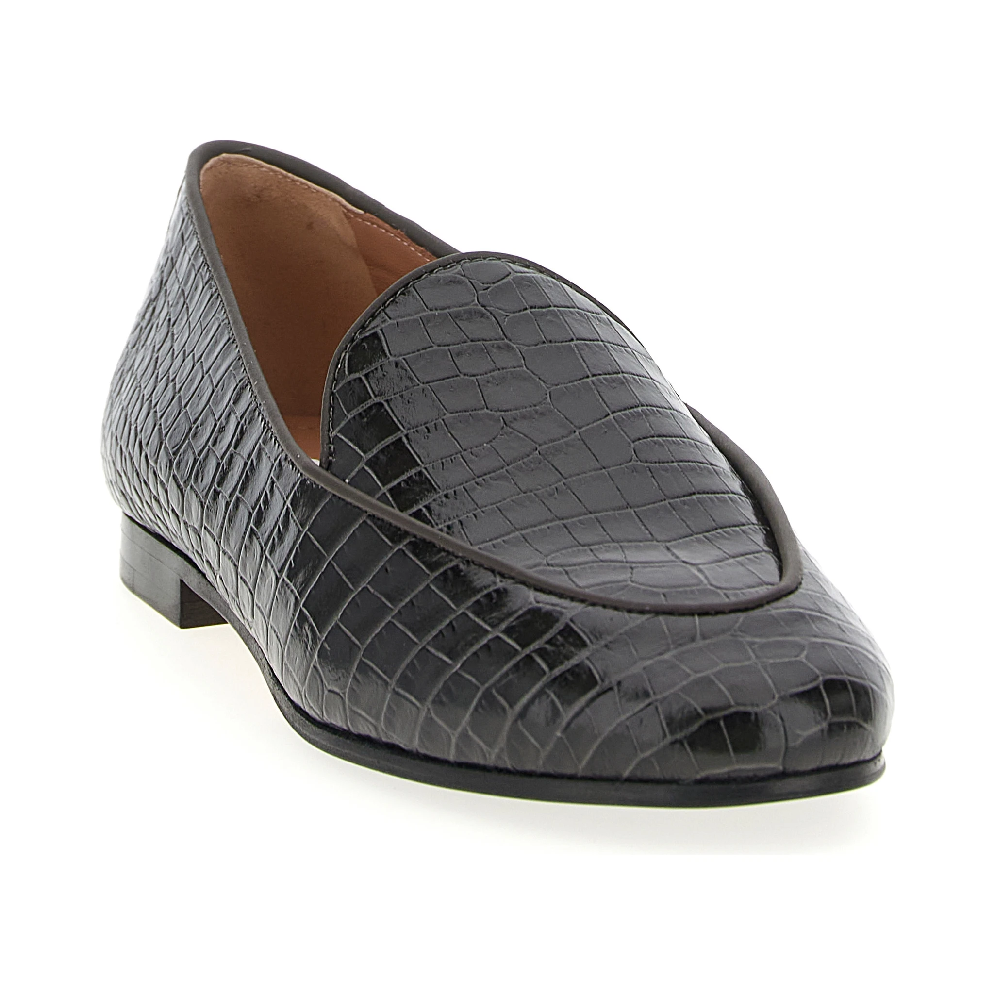 Black Calfskin Slip-On Loafers