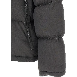 Gray Polyamide Full-Length Jacket
