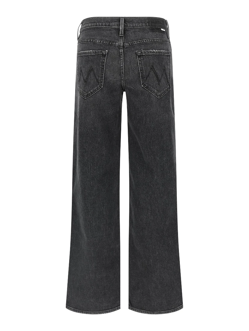 Black Cotton Straight-Leg Jeans