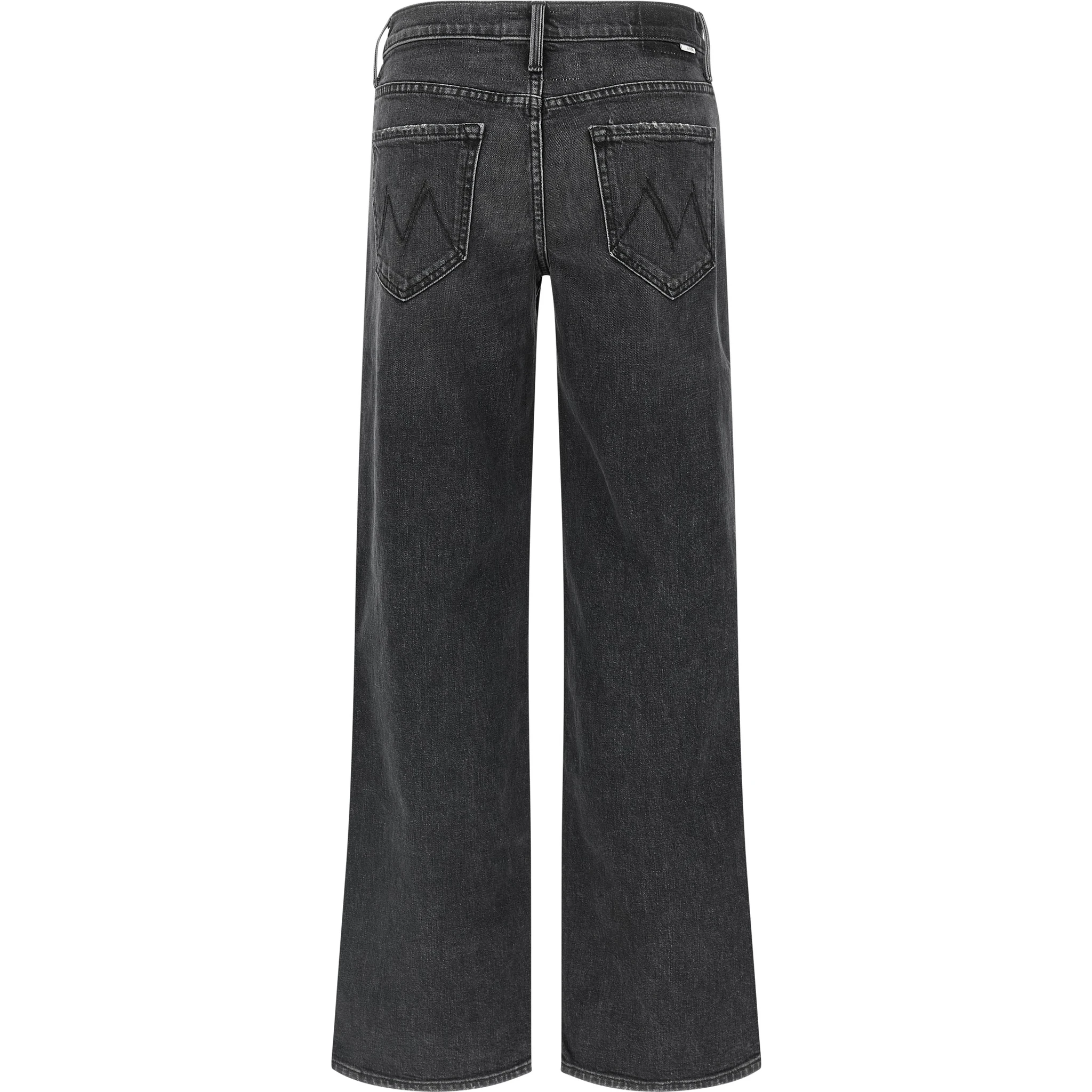 Black Cotton Straight-Leg Jeans