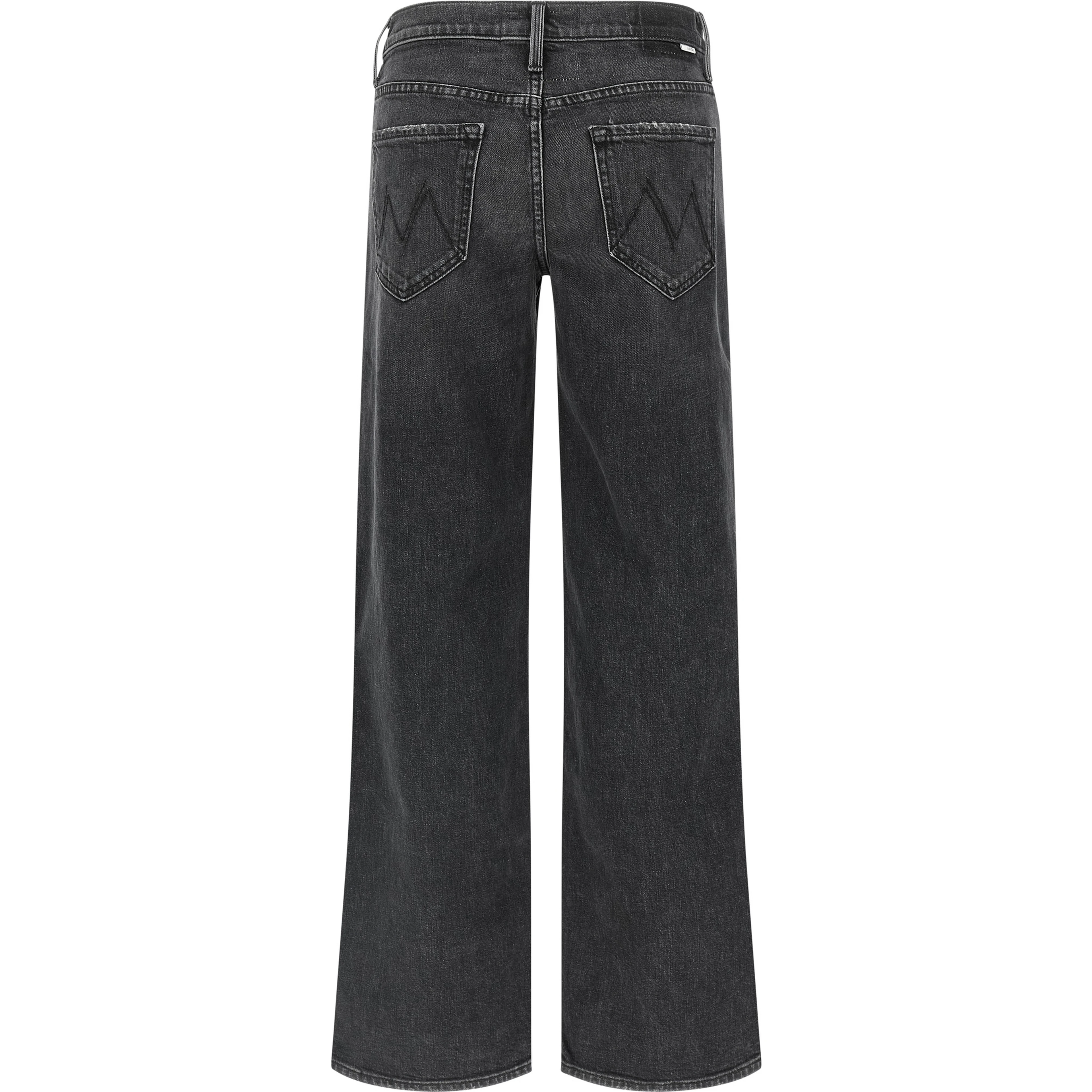 Black Cotton Straight-Leg Jeans