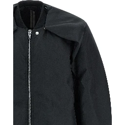 Black Nylon Bomber