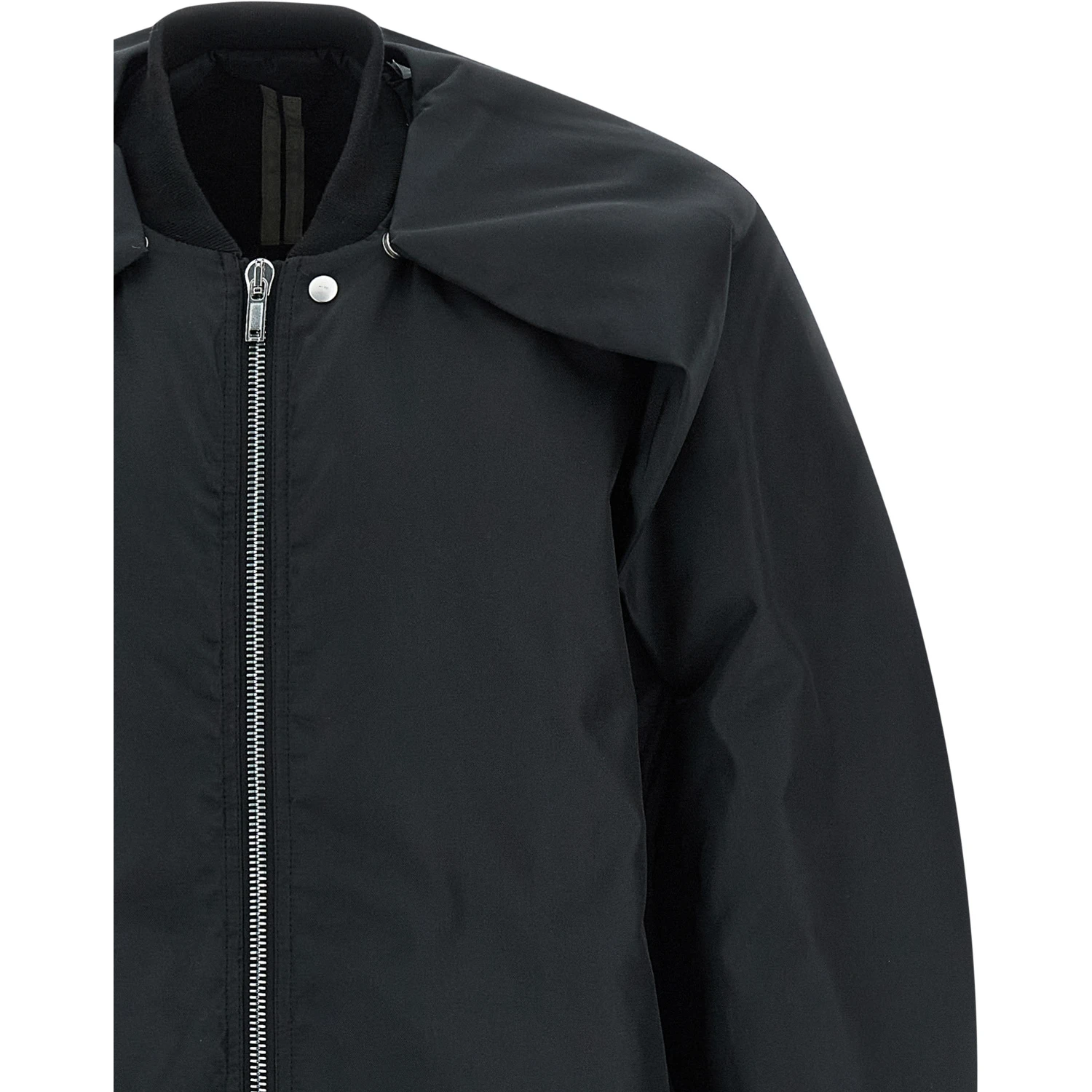 Black Nylon Bomber