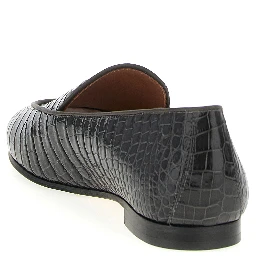 Black Calfskin Slip-On Loafers