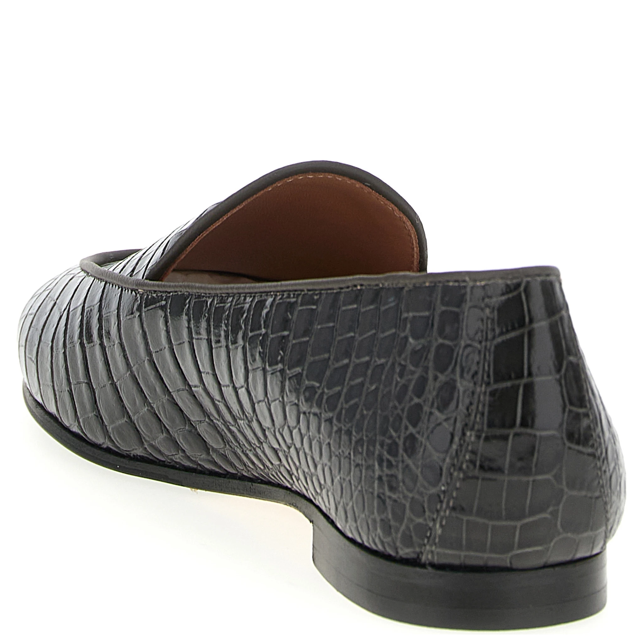 Black Calfskin Slip-On Loafers