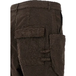 Brown Cotton Cargo Pants