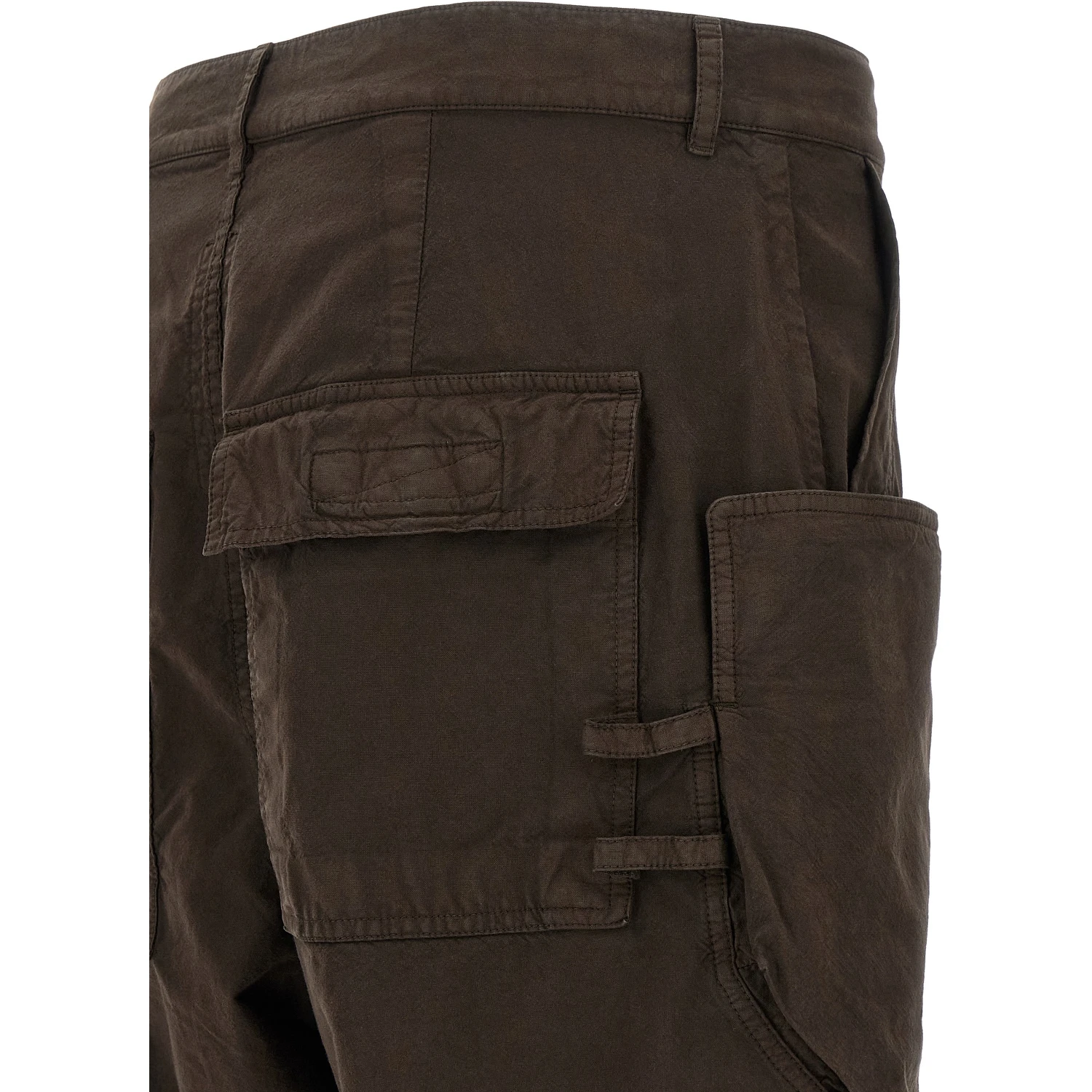 Brown Cotton Cargo Pants