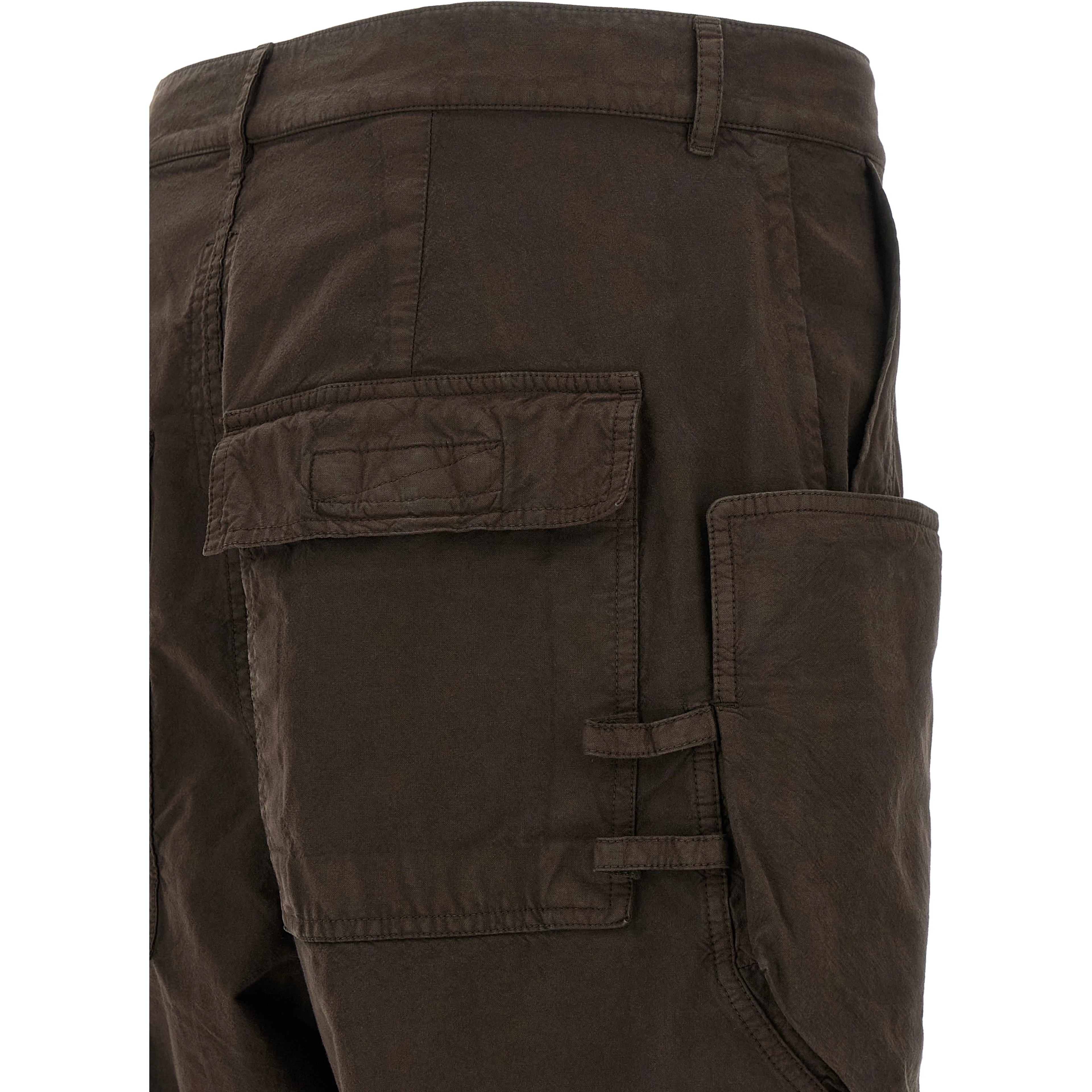 Brown Cotton Cargo Pants