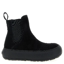Black Calfskin Chelsea Boots