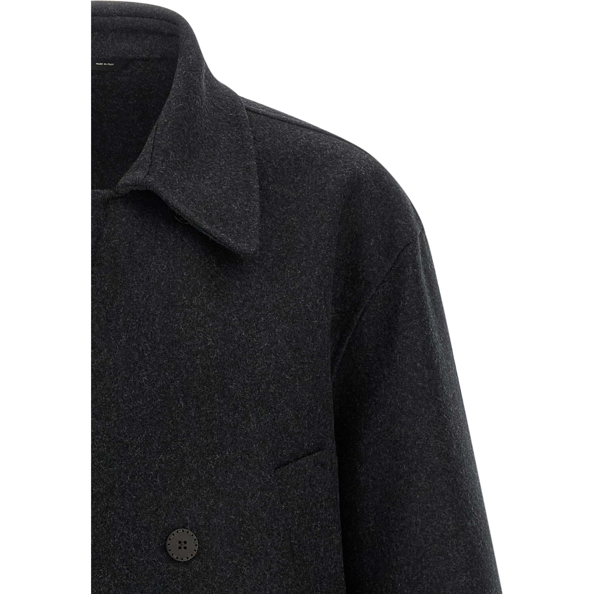 Gray Virgin Wool Coat