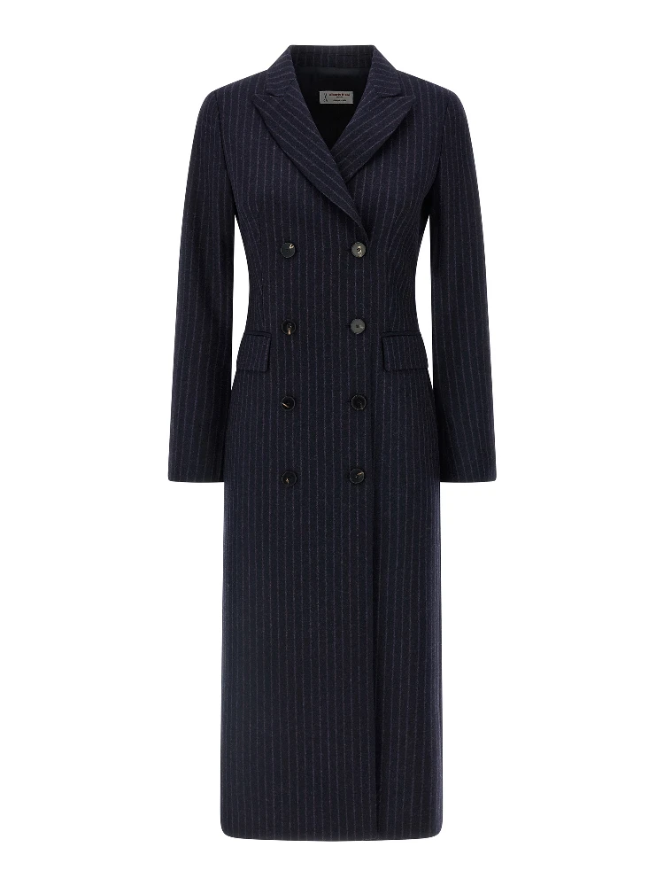 Blue Virgin Wool Coat