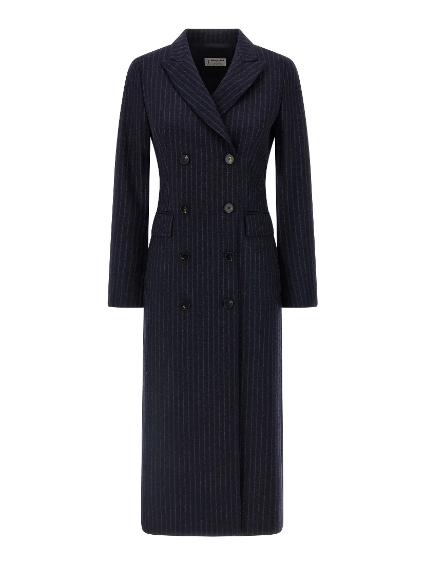 Blue Virgin Wool Coat