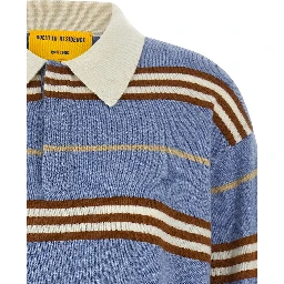 Blue Cashmere Polo Shirt