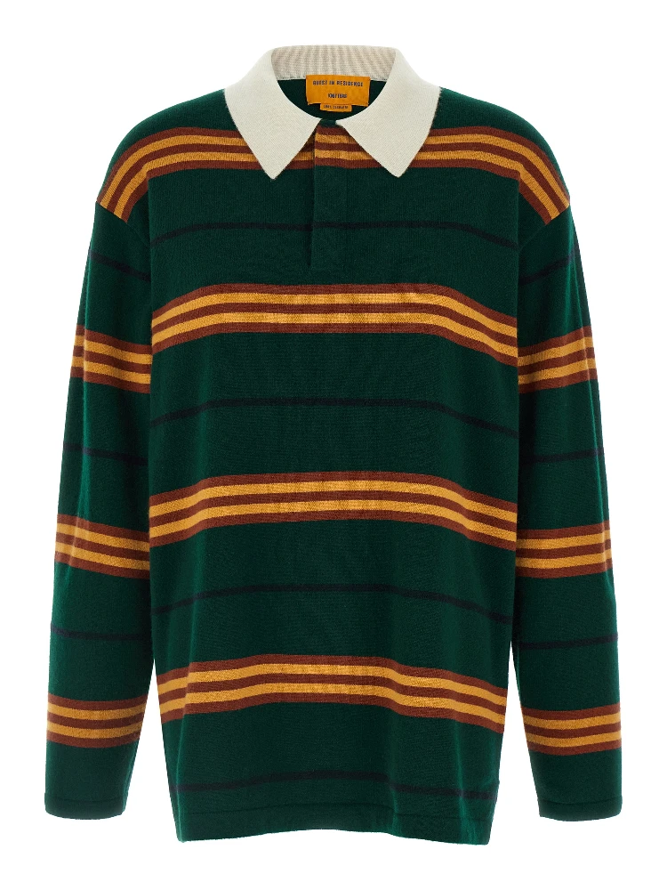 Bicolor Cashmere Polo Shirt