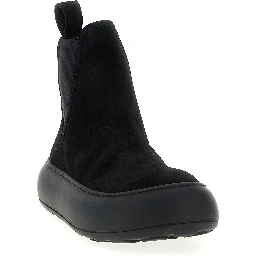 Black Calfskin Chelsea Boots