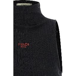 Black Polyester Sleeveles T-Shirt