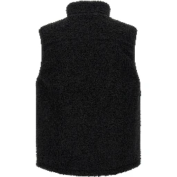 Black Polyester Sleeveless Jacket