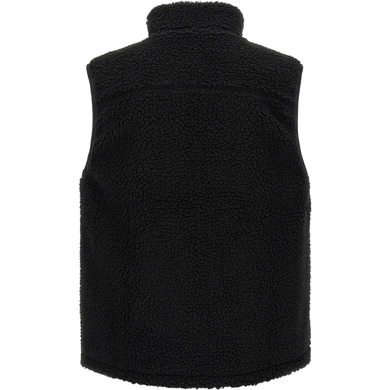 Black Polyester Sleeveless Jacket