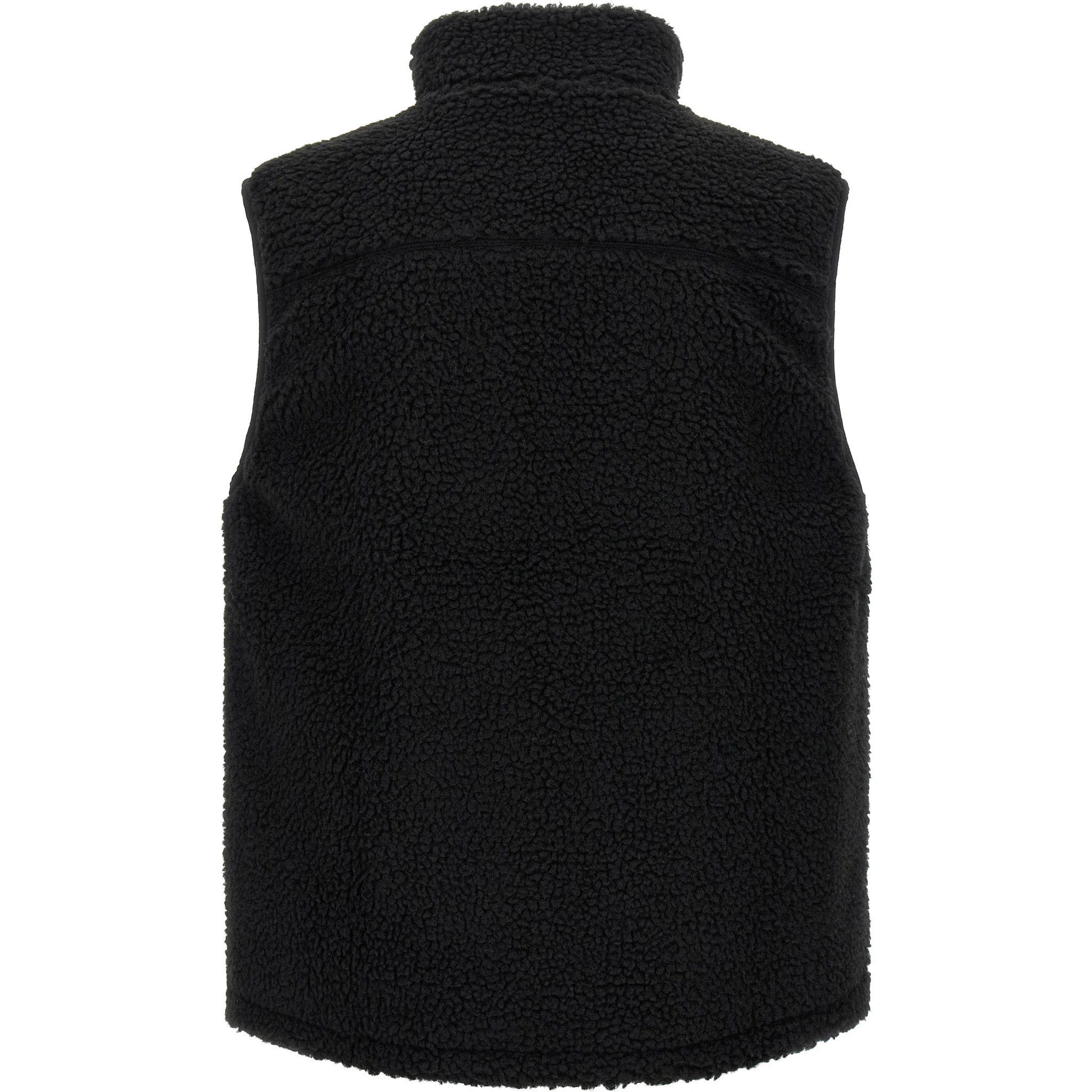 Black Polyester Sleeveless Jacket