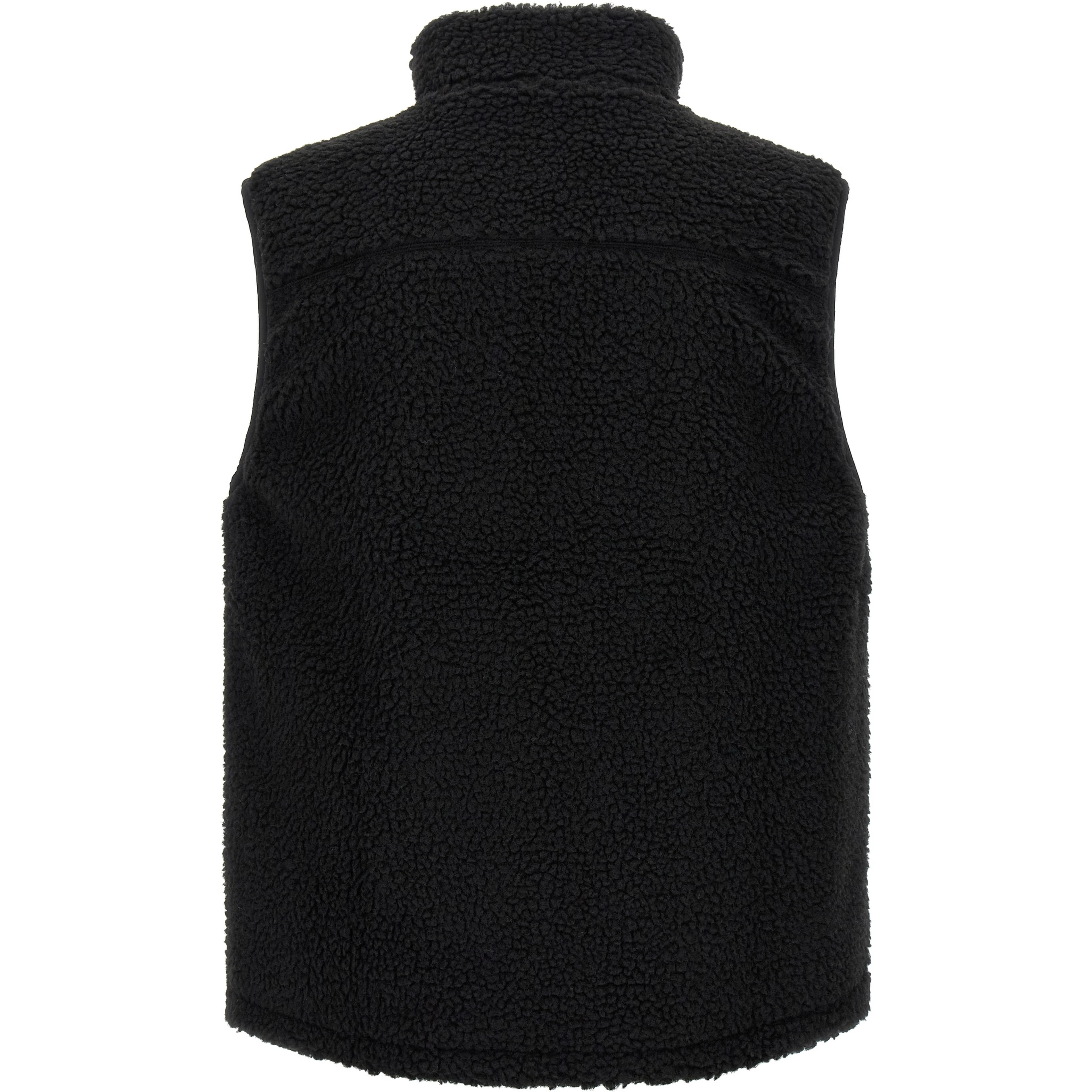 Black Polyester Sleeveless Jacket