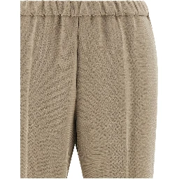 Beige Triacetate Casual Pants