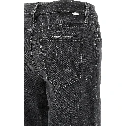 Black Cotton Straight-Leg Jeans
