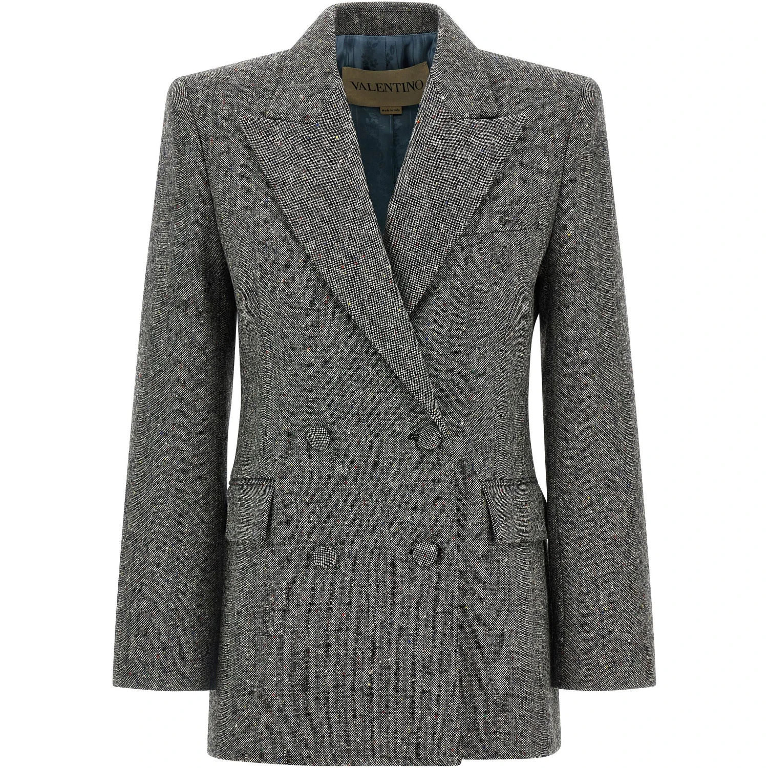 Gray Virgin Wool Blazer