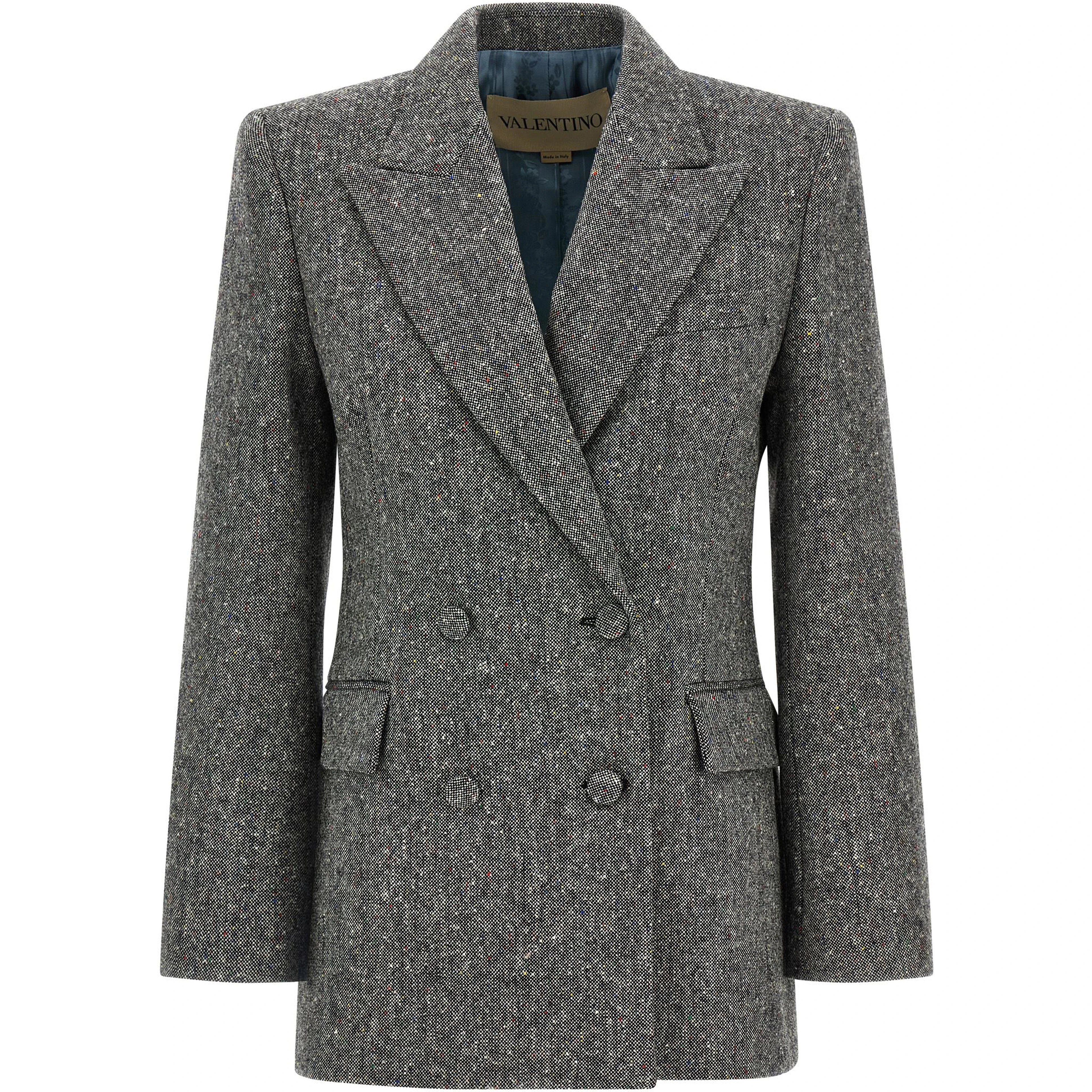 Gray Virgin Wool Blazer