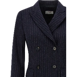 Blue Virgin Wool Coat