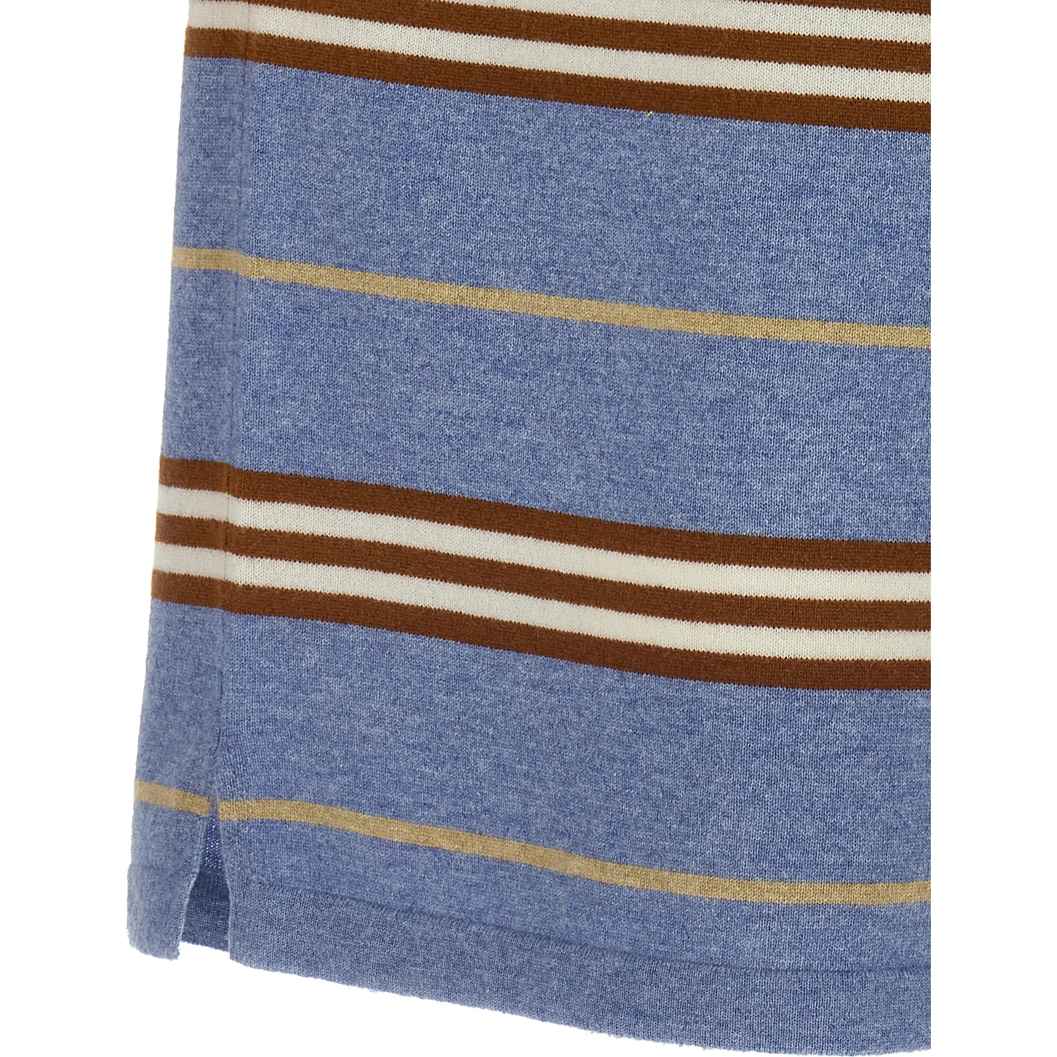 Blue Cashmere Polo Shirt