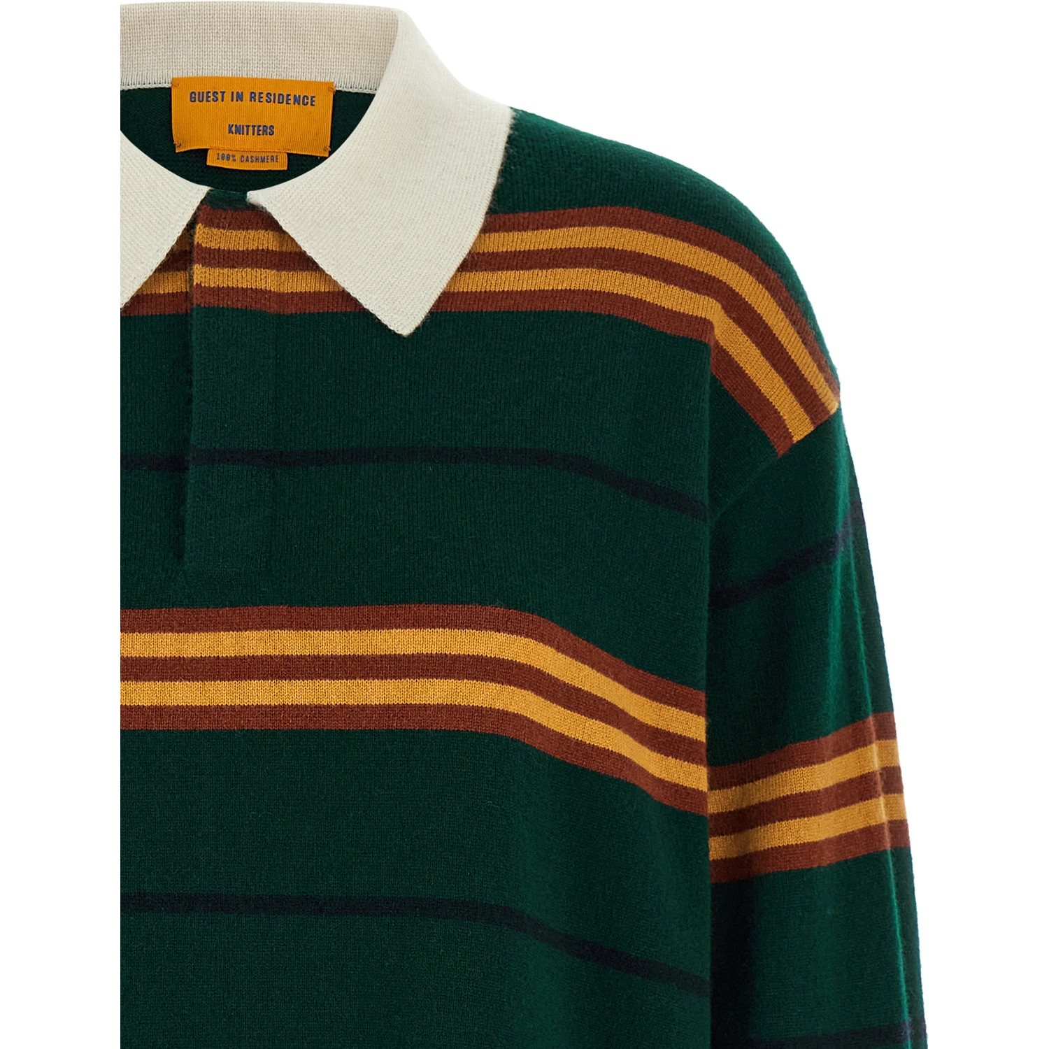 Bicolor Cashmere Polo Shirt