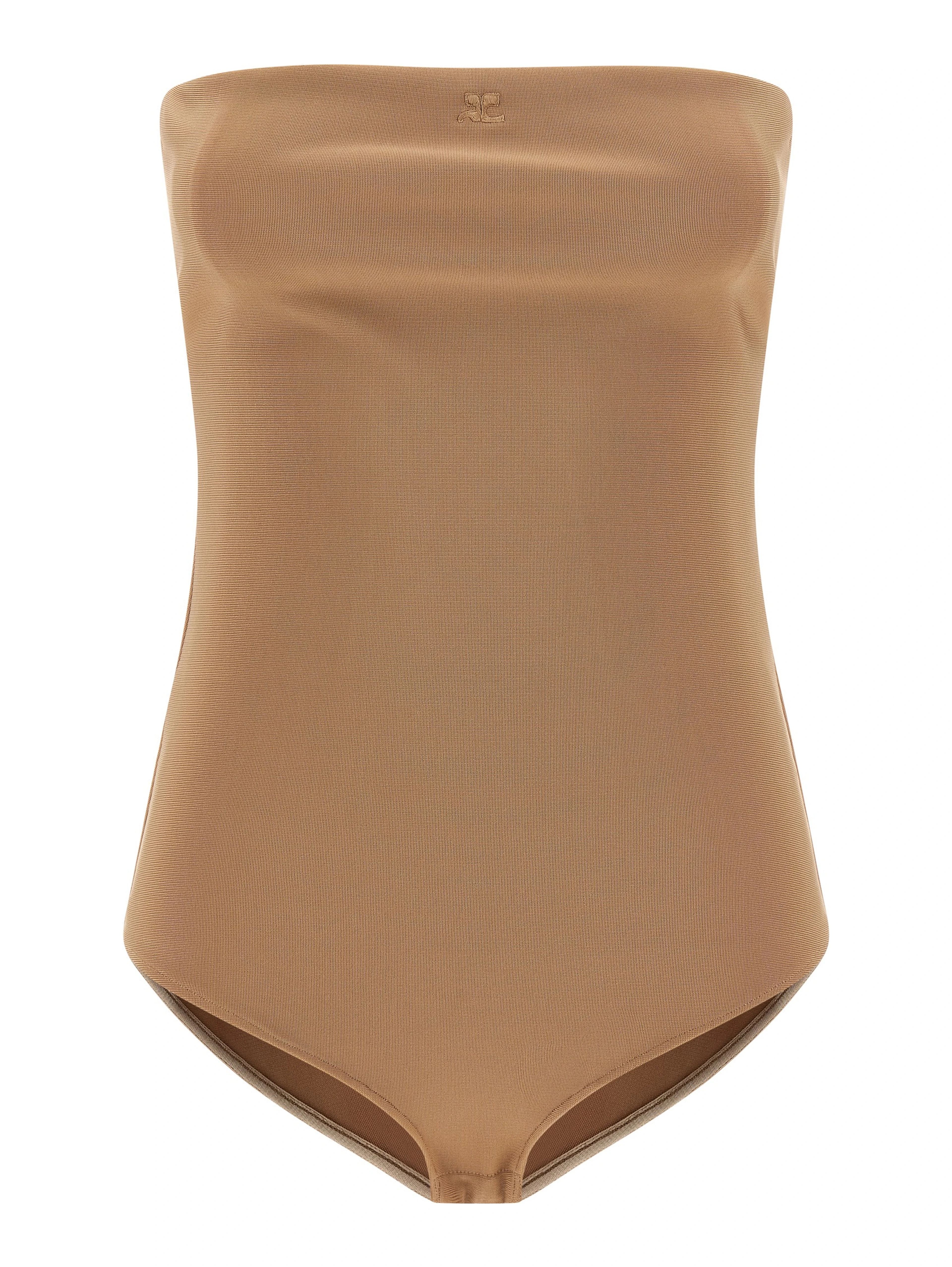 Beige Viscose Bodysuit