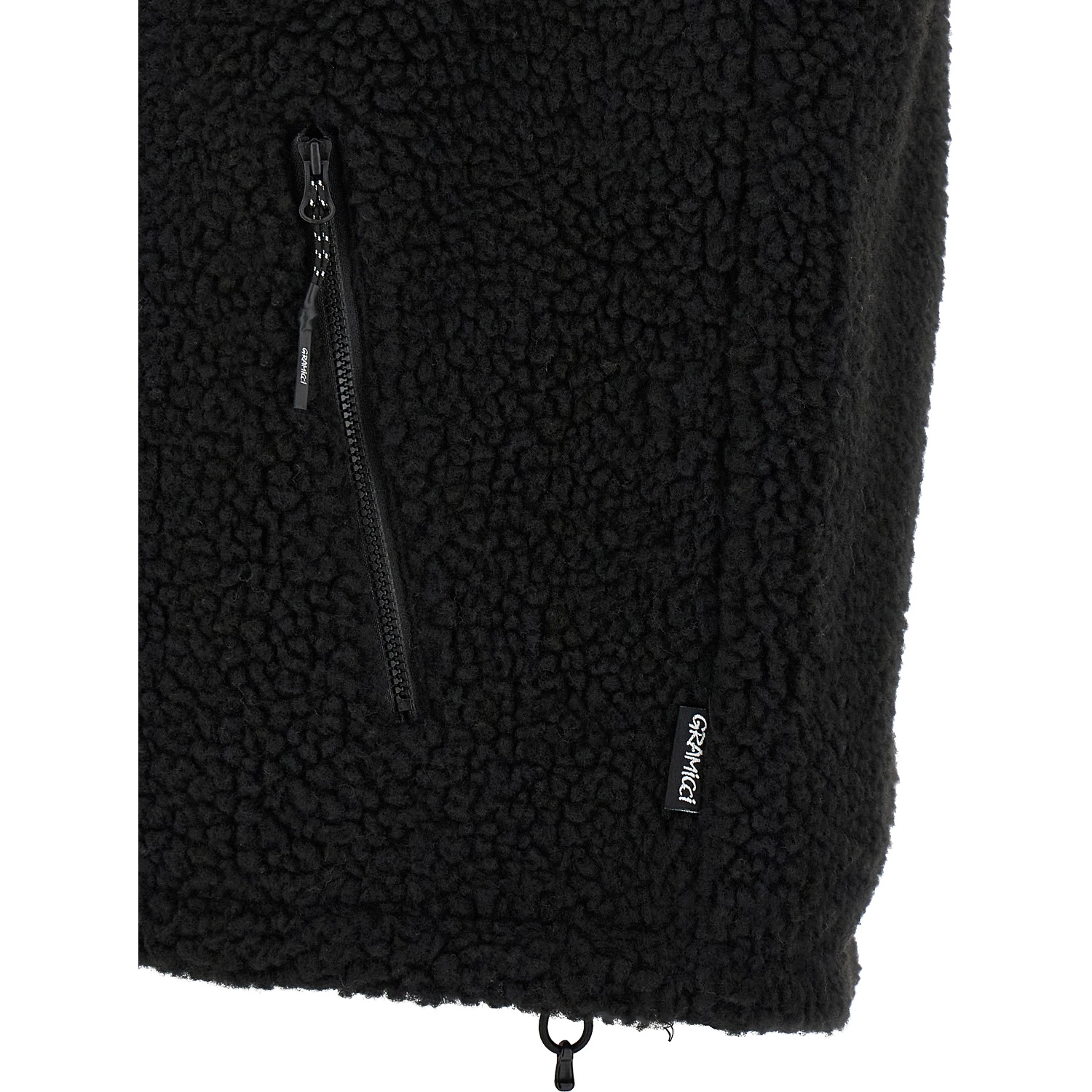 Black Polyester Sleeveless Jacket