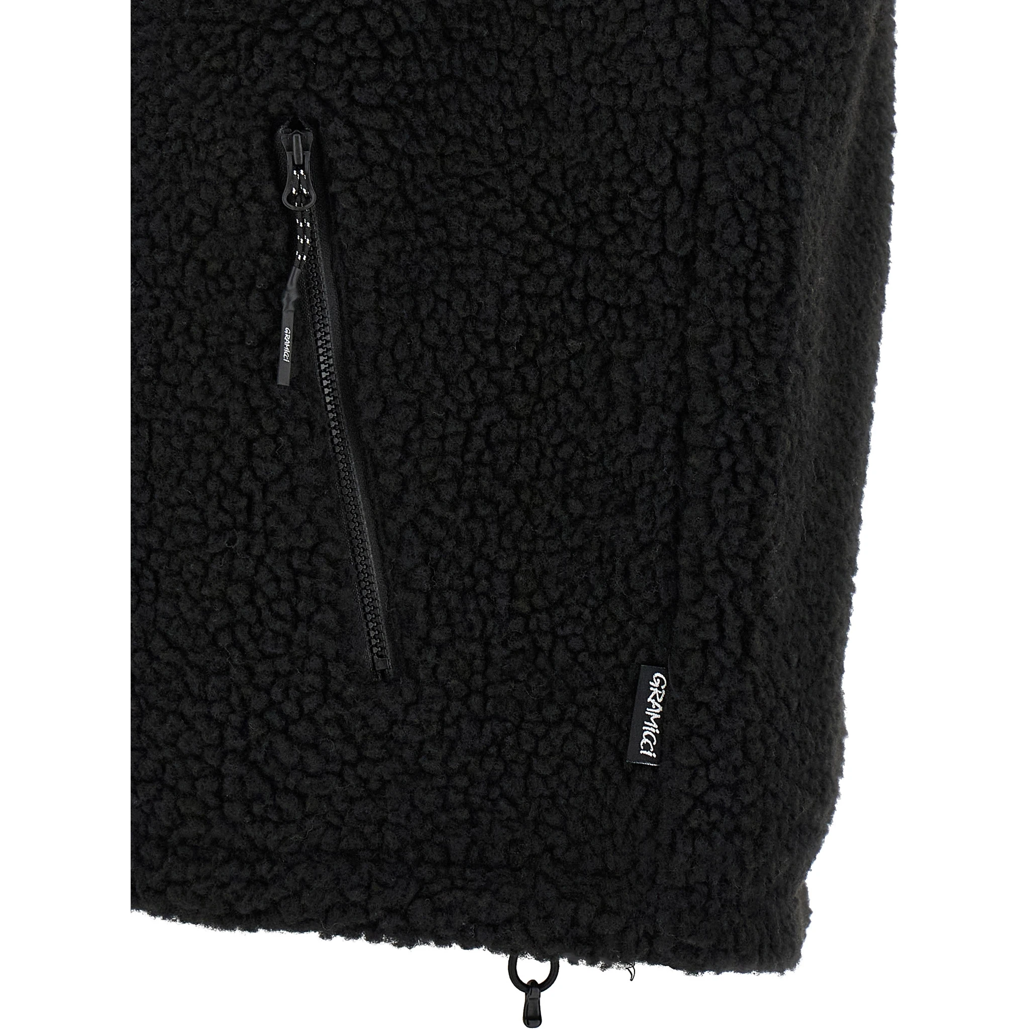 Black Polyester Sleeveless Jacket