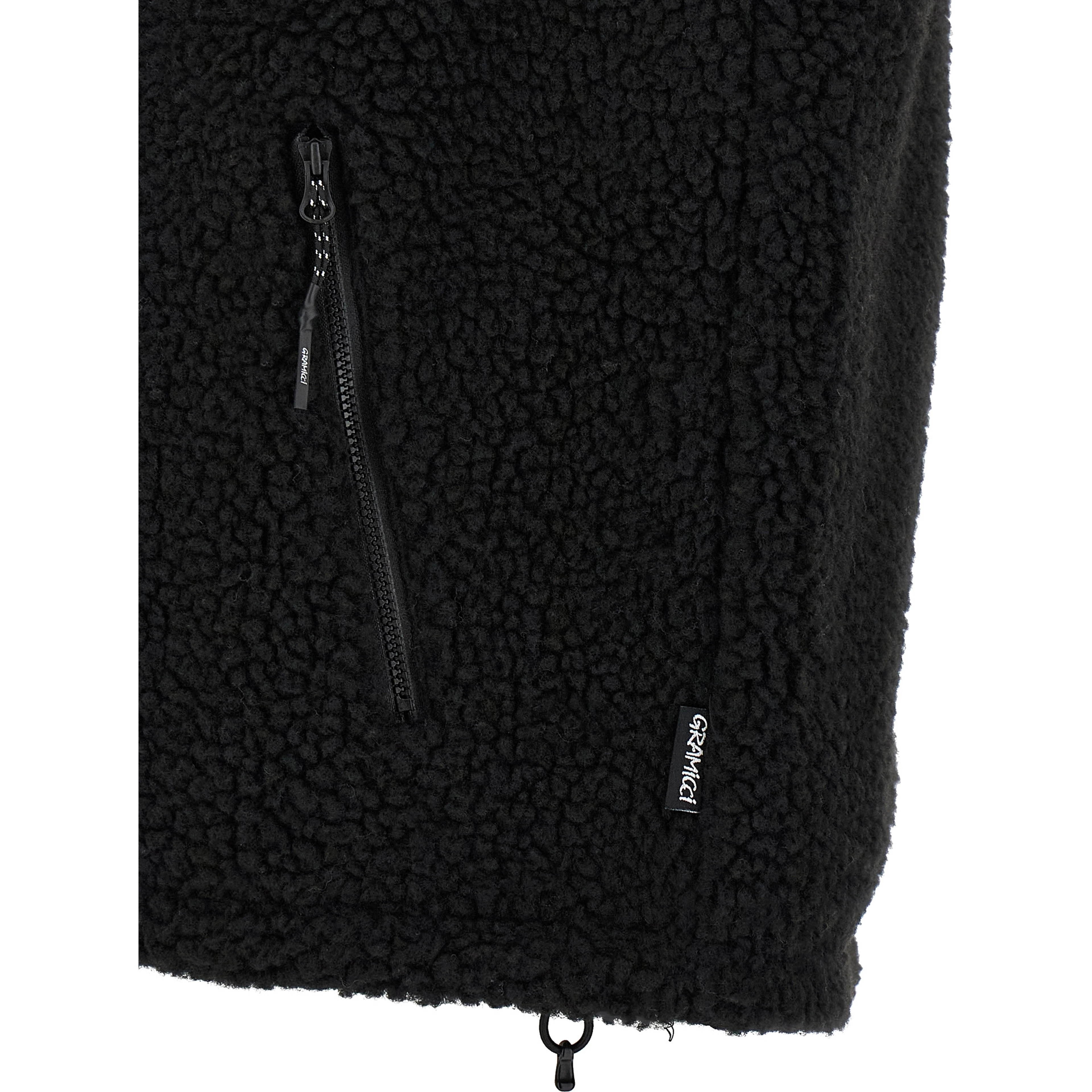 Black Polyester Sleeveless Jacket