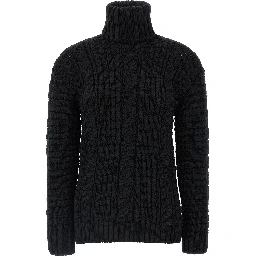 Black Virgin Wool Cardigan