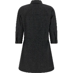 Gray Wool Short Dress