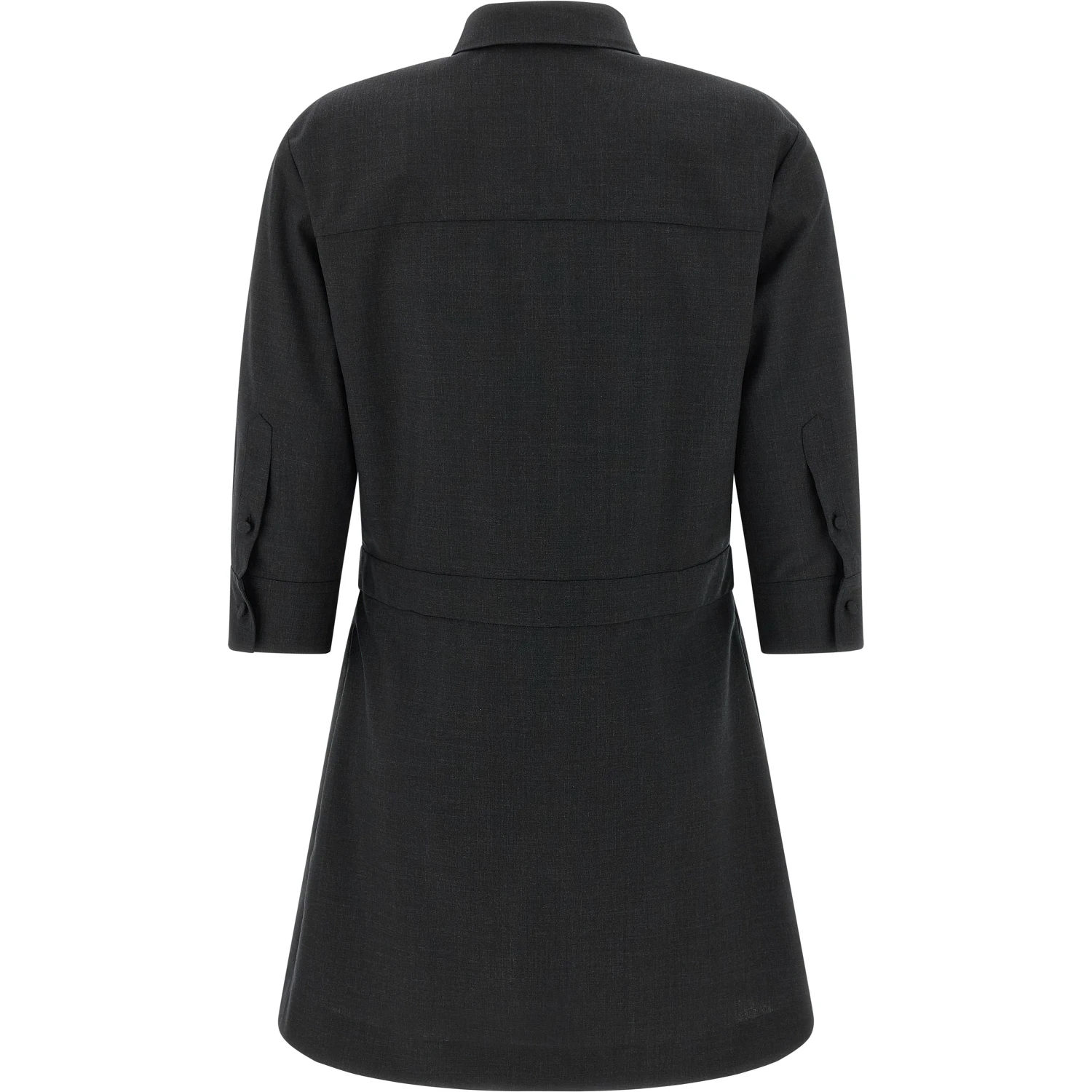 Gray Wool Short Dress