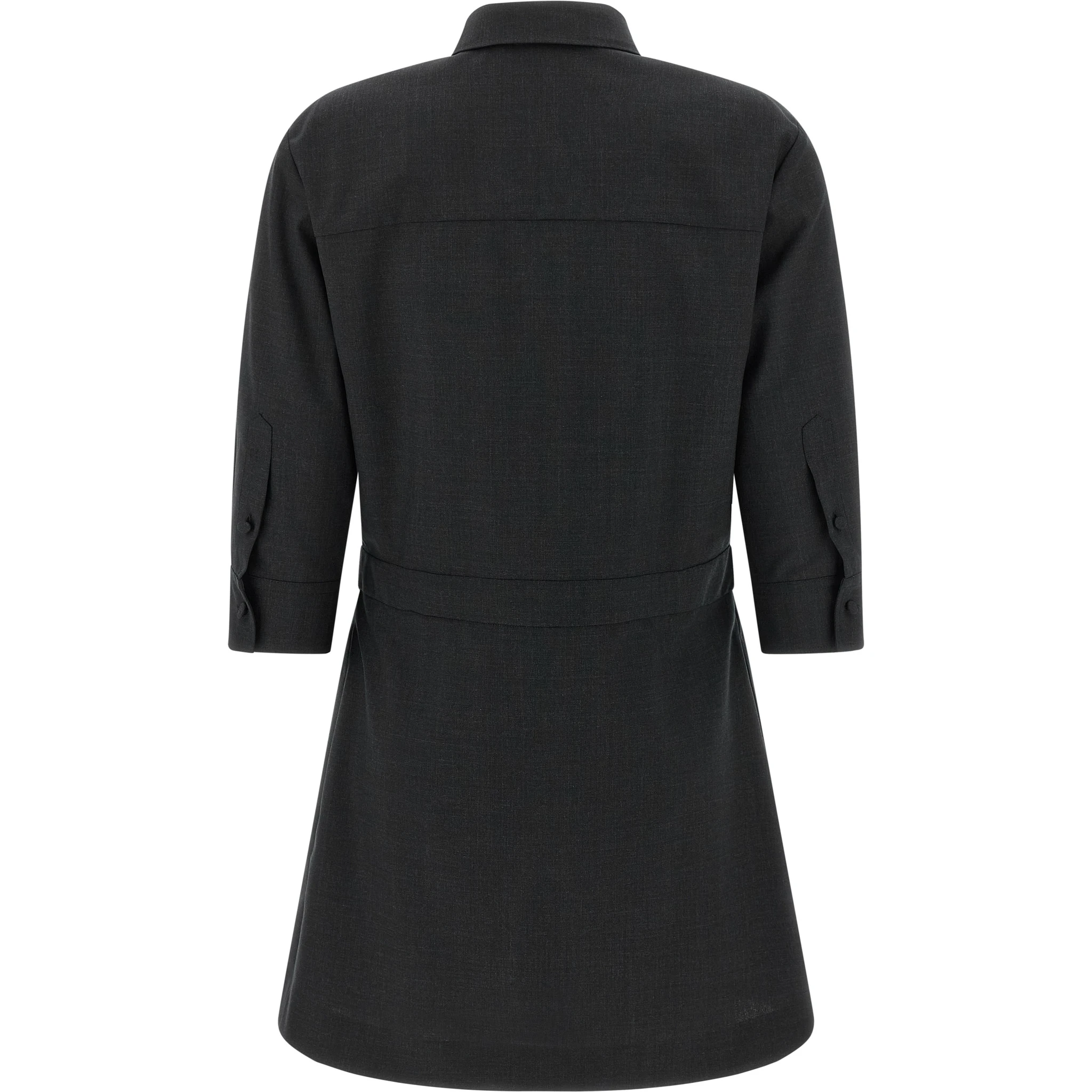 Gray Wool Short Dress