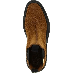 Brown Viscose Ankle Boots