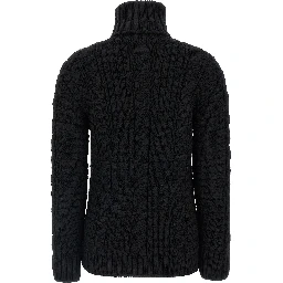 Black Virgin Wool Cardigan