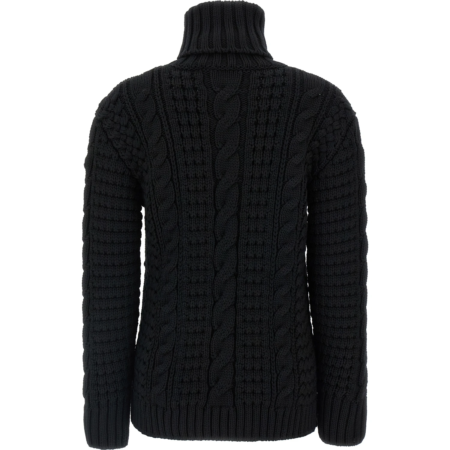 Black Virgin Wool Cardigan