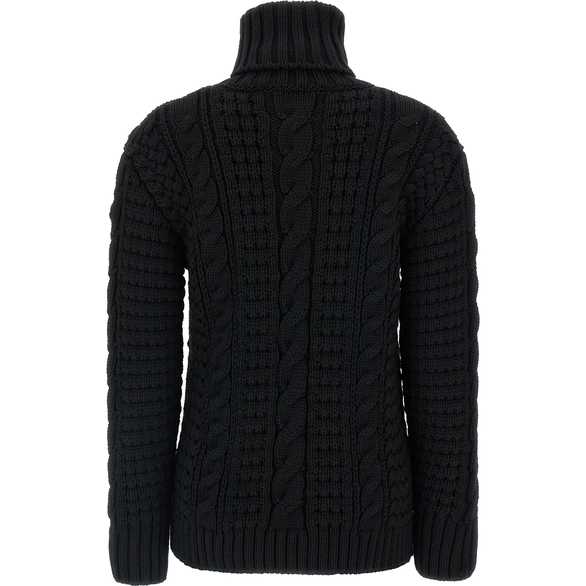 Black Virgin Wool Cardigan