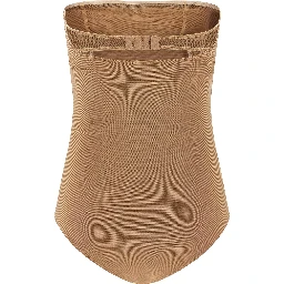 Beige Viscose Bodysuit