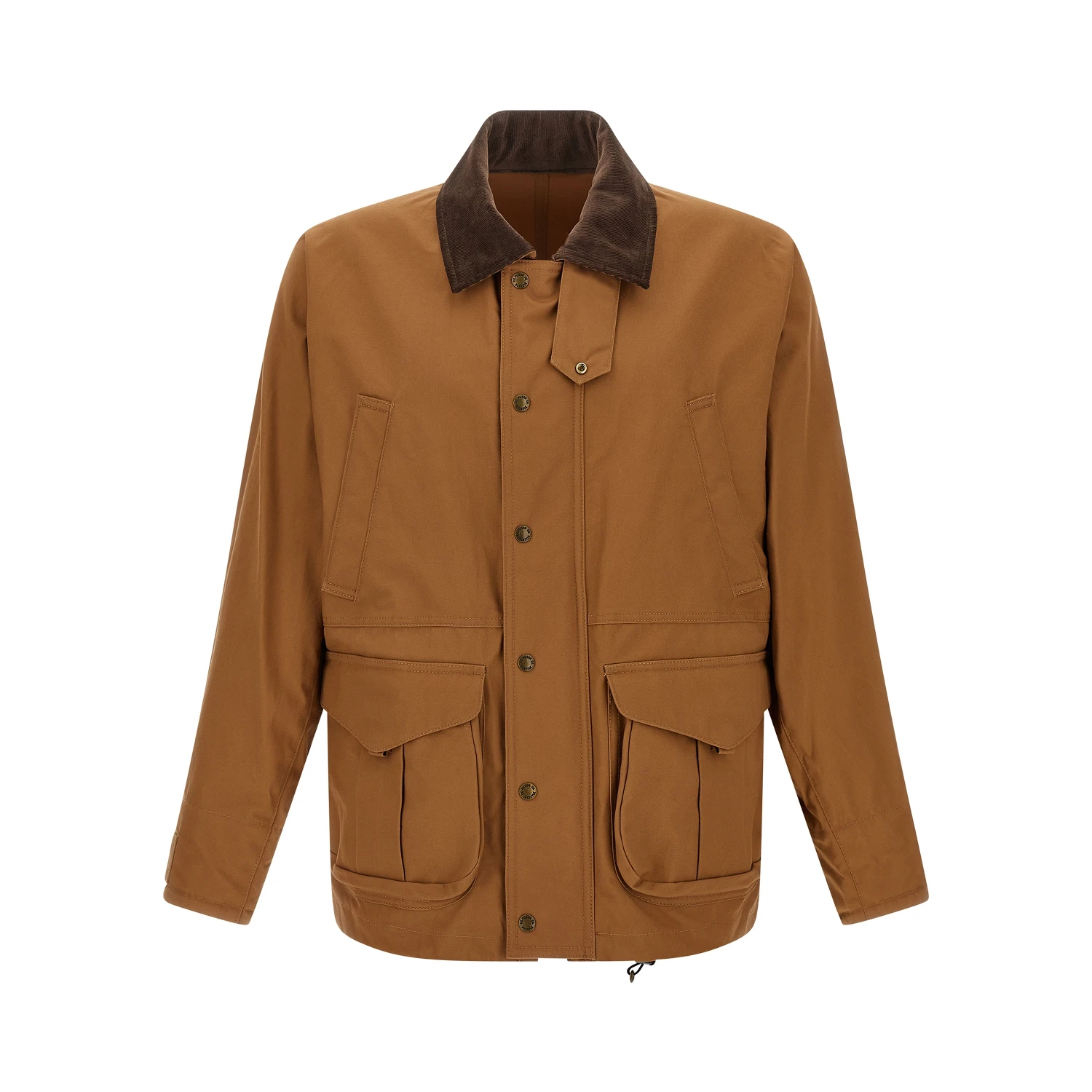 Brown Cotton Shell Jacket